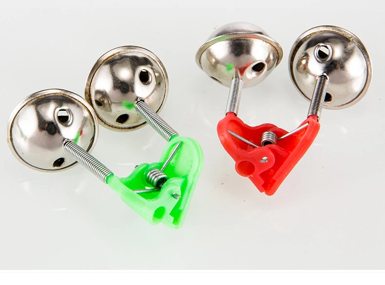 5 Pcs/lot Bite Alarms fishing rod bells Fishing Accessory Rod Clamp Tip Clip Bells Ring Pasca Fishing Tool Accessory