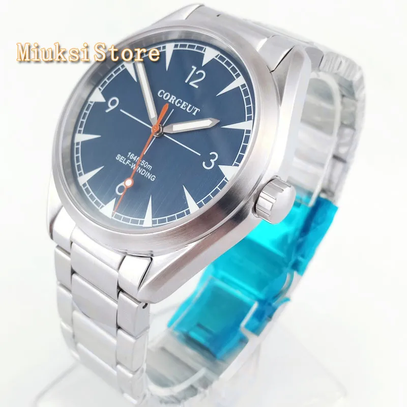 Мужские автоматические Роскошные деловые механические часы с серебристым