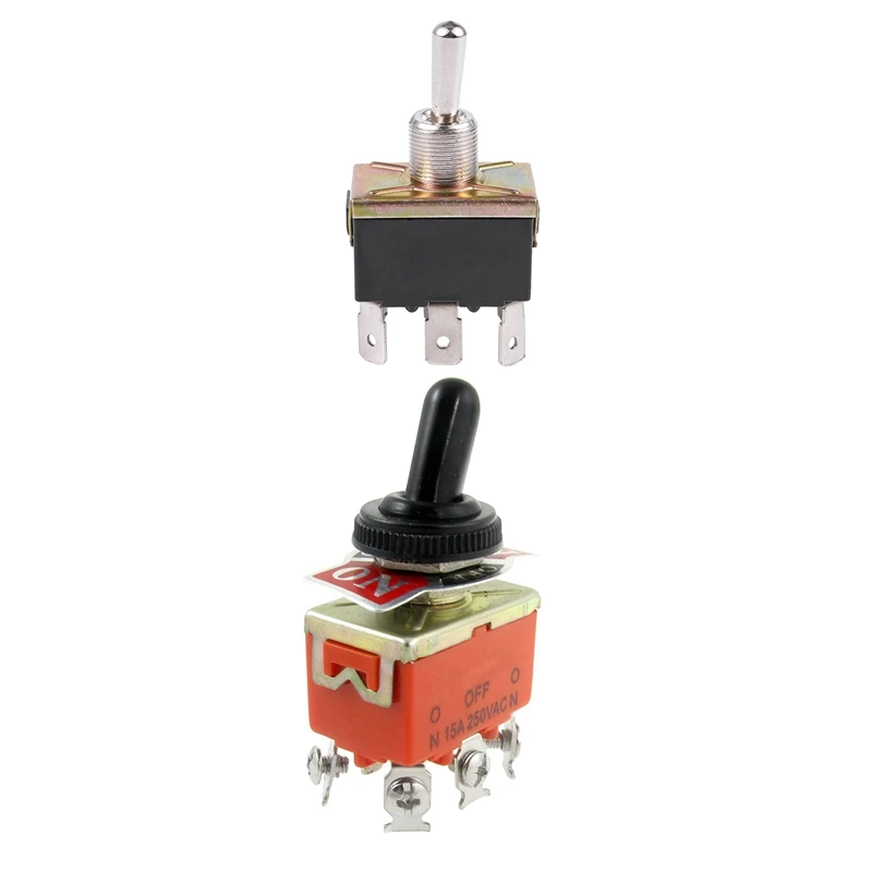 15A/250VAC ВКЛ./ВЫКЛ./вкл. 3 положения DPDT тумблер и AC 250 В/10A 125 В/15A 6 контактов черный +