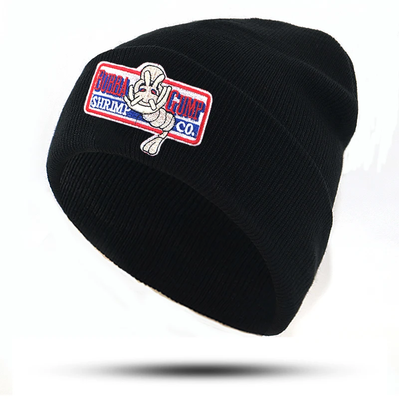 1994 BUBBA GUMP креветки beanie шляпа хлопок гибкий вышивка Форрест Гамп кепки для мужчин