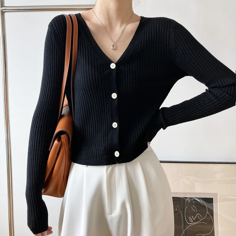 

2021 New Autumn Fashion Female Sweater High Quality Slim Women Sweater Cotton Solid Color Casual Elegant Ladies Sweater T405