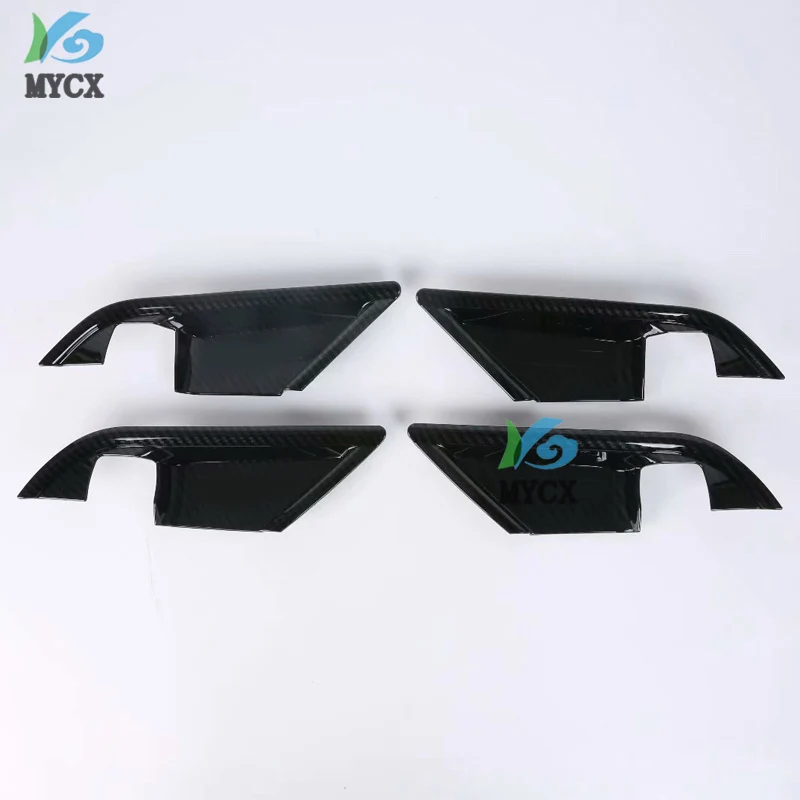 Стиль из углеродного волокна внутренняя дверная ручка декоративные чехлы