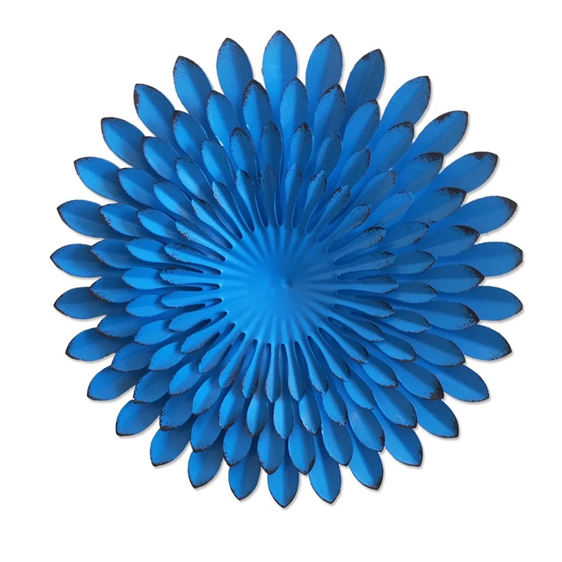 

12 Inch Iron Art Emulation Flower Ornament Home Wall Hanging Flower Ornament Decor Living Room Sunflower Decor