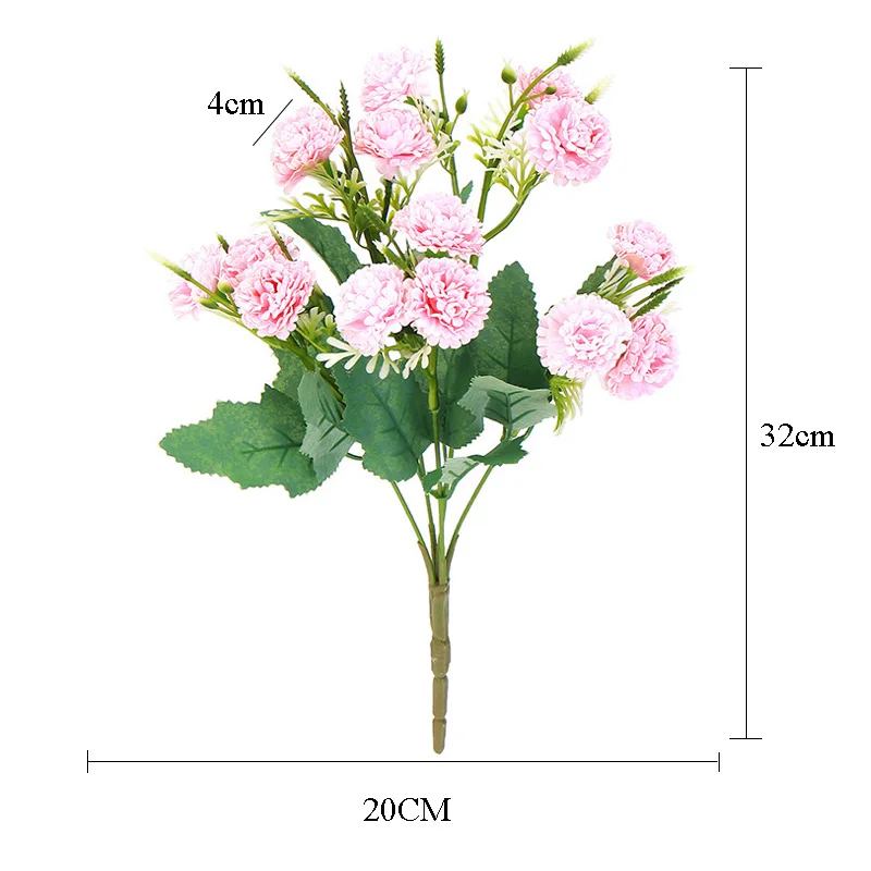 

Artificial Flowers 15 Heads Snowflake Warm Lilac Simulation Bouquet Festive Gift Living Room Decoration Home Fake Flowers