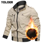 Мужская флисовая куртка в стиле милитари, зимняя куртка-пилот в армейском стиле, Повседневная теплая куртка-карго для тренировок