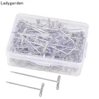 600 шт. T булавки для создания украшений ручной работы Вязание Швейные Ремесло микс Размеры 273238455153 мм Т-образными шпильки Holding парики Дисплей на холсте головы