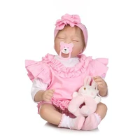 reborn newborn doll baby lifelike doll silicone pink girl handmade sleeping 22 toys for children