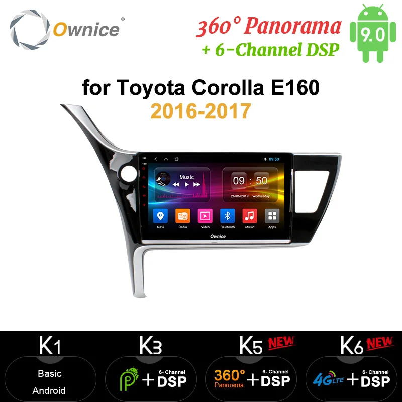 Ownice 10 1 &quot360 Panorama DSP Android Octa Core автомобильный dvd плеер DVR OBD 4G LTE SPDIF GPS Navi для Toyota Corolla