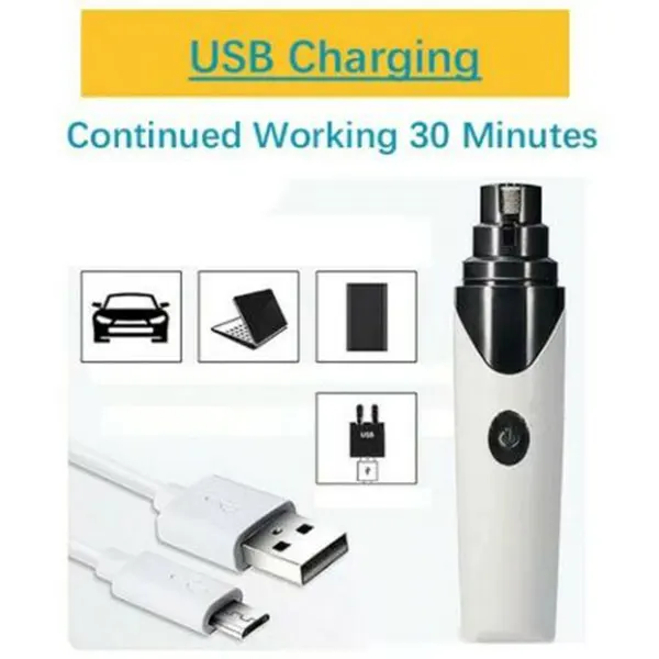 

Rechargeable Painless Pet Nail Grinder Dog Electric Nail Clippers Painless Cat Paws FPing