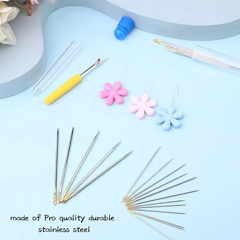 

Imzay 25 Pcs Sewing Needles Kit With 5 Different Sizes Hand Sewing Sharp Needles For Hand Quilting Sewing Repair Embroidery