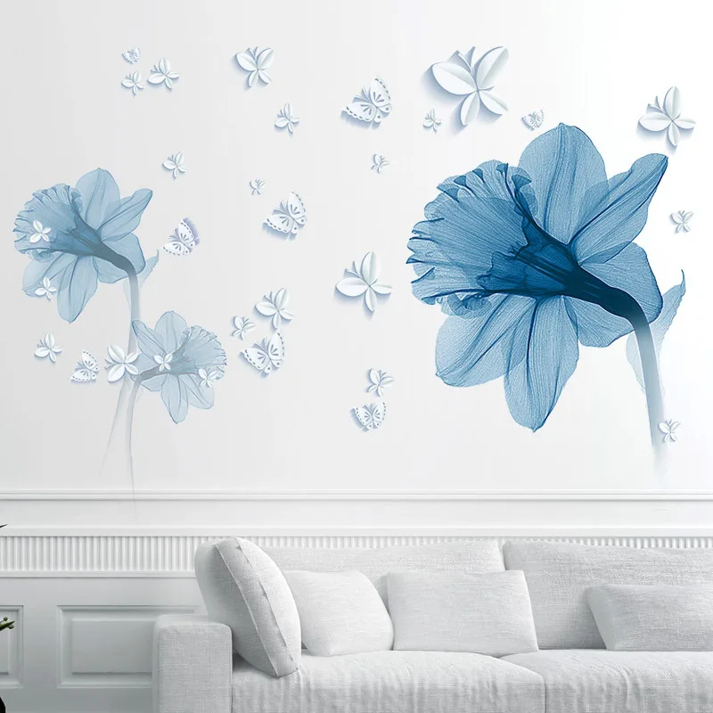 

Creative Warm 3D Wall Sticker Flower Self-adhesive Bedroom Living Room Decoration Aesthetic Sofa Background Wall Decals Decor