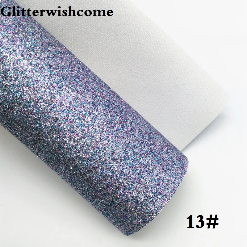 13 Glitterwishcome 21X29 см A4 Размер Vinilo Textil, Vinil Para Lazos, блестящий винил, тонкая блестящая ткань для бантов, GM154A - Цвет: 13