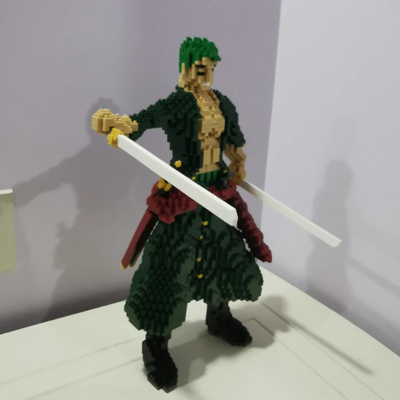 HC 9886 Аниме One Piece Roronoa Zoro Pirate 3D модель 3178pcs DIY Мини Алмазные блоки кирпичи игрушки