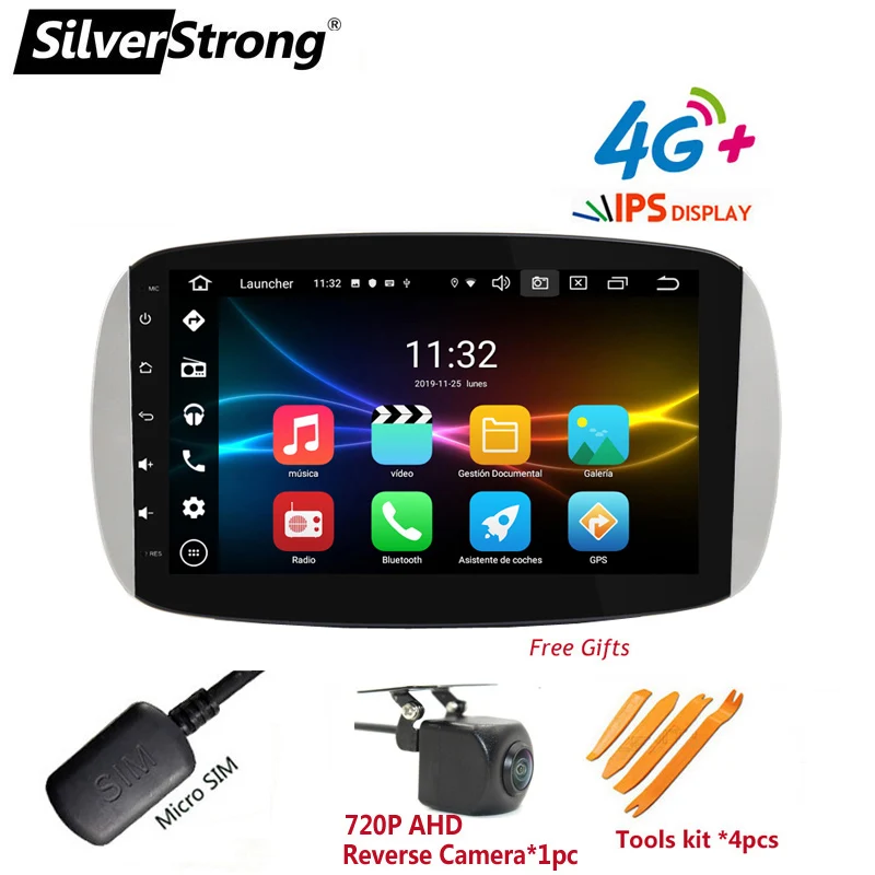 9 дюймов IPS 4G интернет Android10 GPS автомобильное радио для Mercedes Smart 453 fortwo forfour 2015-2018 Navi