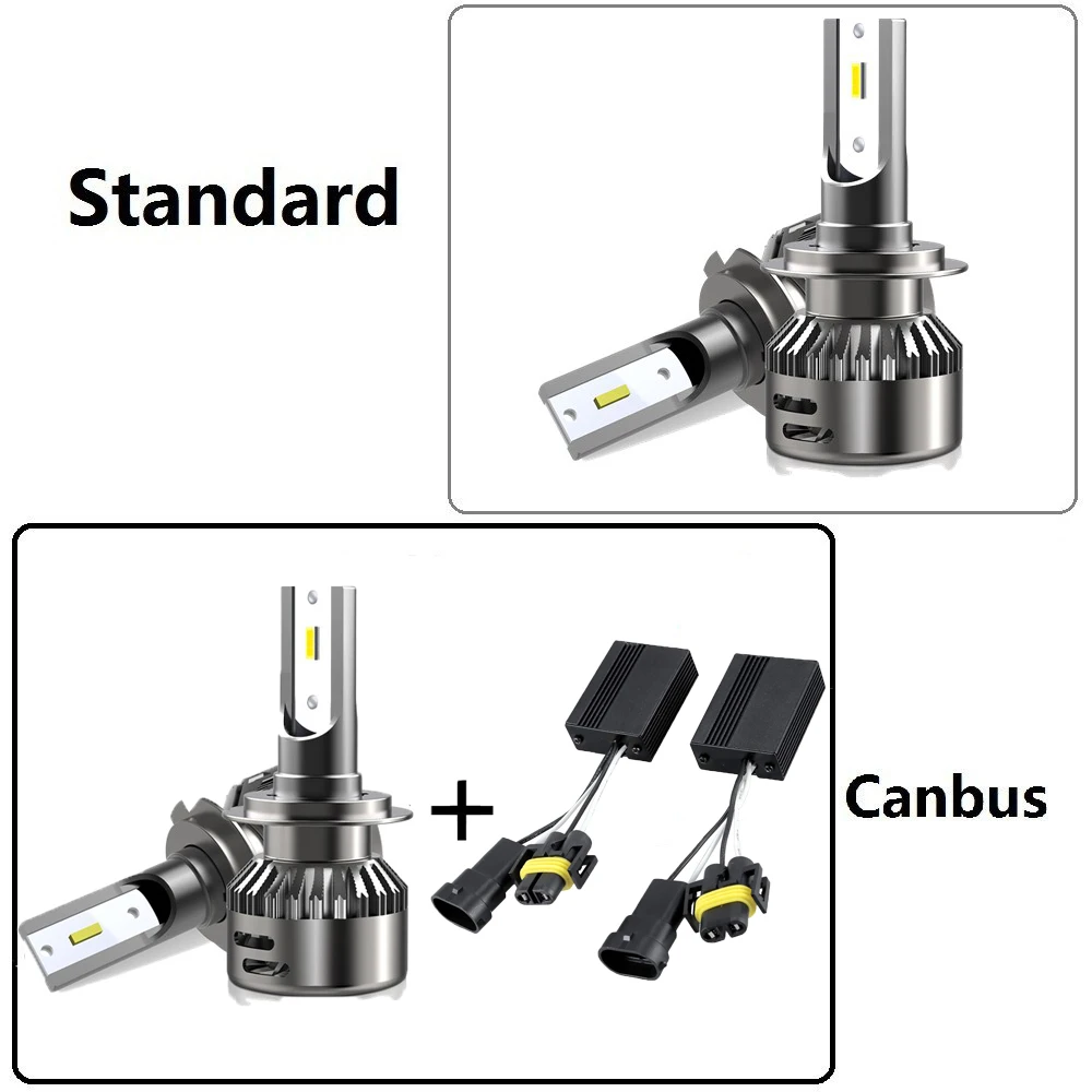 2x Canbus Car Headlight Bulbs H7 H4 LED Bulb H1 H11 HB3 9005 9006 For Ford Focus 2 3 Fiesta Fusion Ranger Kuga S Max Mondeo MK4 |
