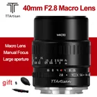 Макрообъектив TTArtisan 40 мм F2.8 с ручной фокусировкой APS-C, объектив для камеры SONY E FUJI X Canon M Panasonic Olympus M43 Nikon Z mount