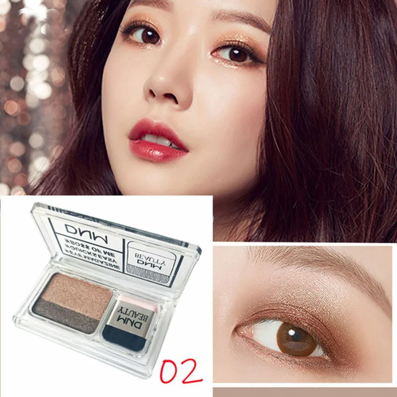 

Double Color Matte Glitter Eyeshadow Palette Makeup Waterproof Long lasting Gradient Stamp Eyeshadow Shimmer Pigmented Cosmetic