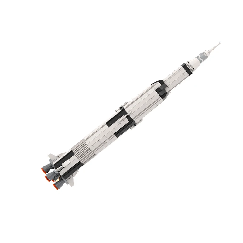 Конструктор MOC Apollos 11 Saturn V лунная ракета космическая серия кирпичики город