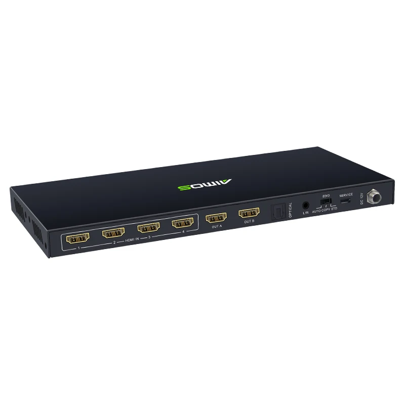 Матричный коммутатор 4x2 HDMI 2 0 с разъемом звука/сканером/поддержкой ARC/EDID для Dolby
