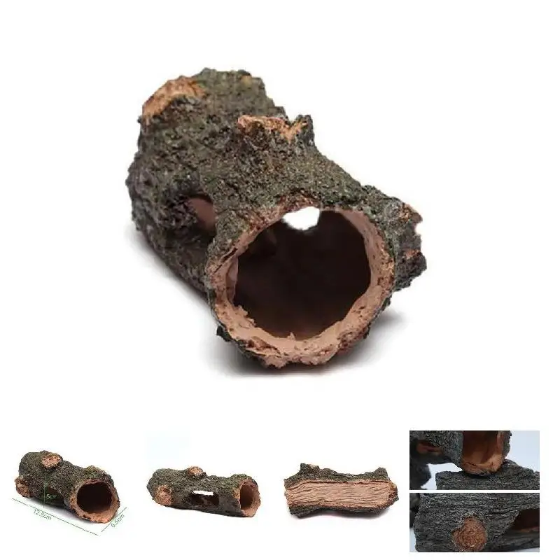 

Newly Aquarium Ornament Hollow Trunk Simulation Tree Log Wood Polyresin Landscape Fish Tank Decoration Artificial Tank Supplies