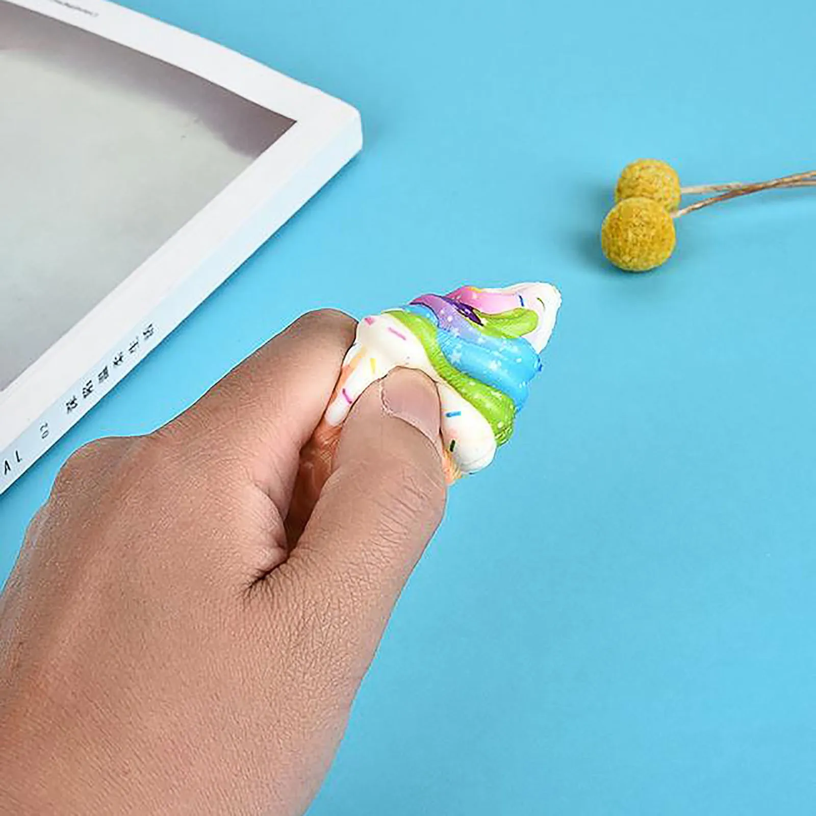 Забавная Новинка кавайная ручка Кепка мягкий медленно Восстанавливающий форму