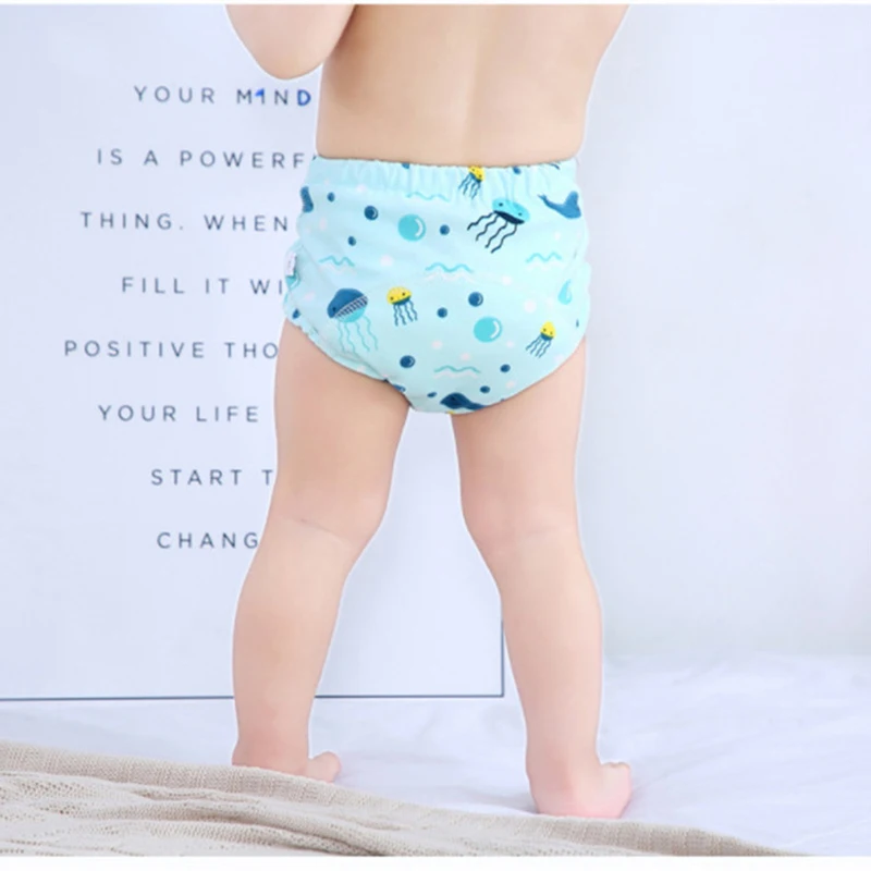 Baby Infant Toddler Waterproof Potty Training Pants Cotton Changing Nappy Cloth Diaper Panties Reusable Washable 6 Layers Crotch images - 6