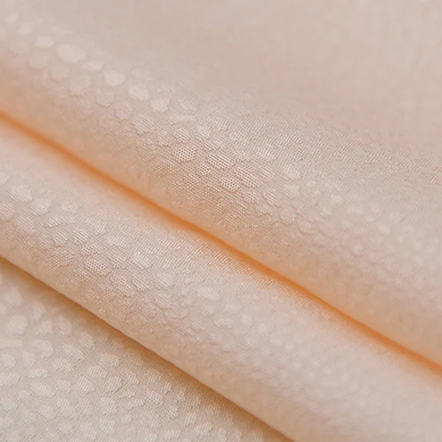 Jacquard concave-convex style silk cotton blended fabric beige pink color SCT576 | Дом и сад
