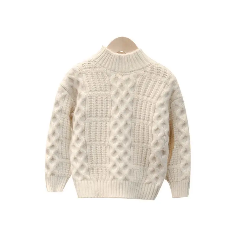 

New Kids Sweaters Solid Full Autumn and Winter Children's Clothes Korean Pullover Bottoming Sweater 3-12 Years Old Kids Clothes