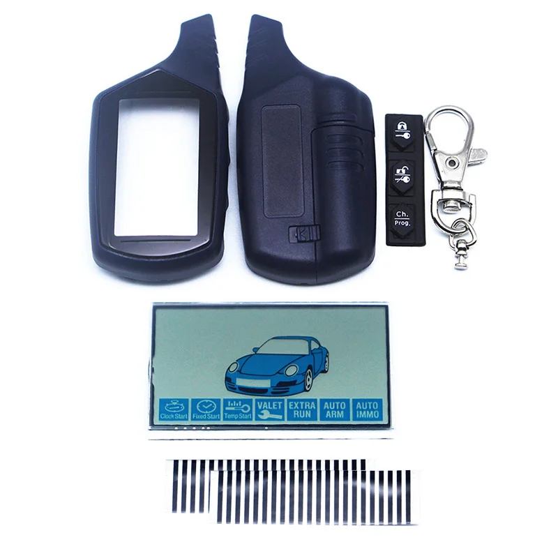 Гибкий кабель с ЖК дисплеем B9 + чехол для ключей Starline брелок пультом