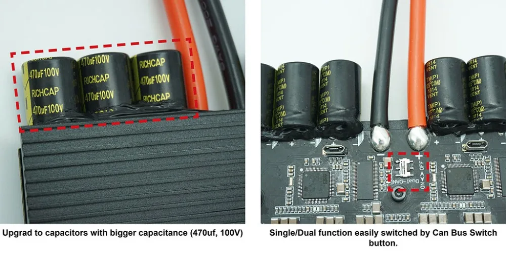 200A Esc для электрической доски для серфинга Радиоуправляемый автомобиль Дрон E-Bike Dual fesc6.6 на основе VESC6 с алюминиевым радиатором