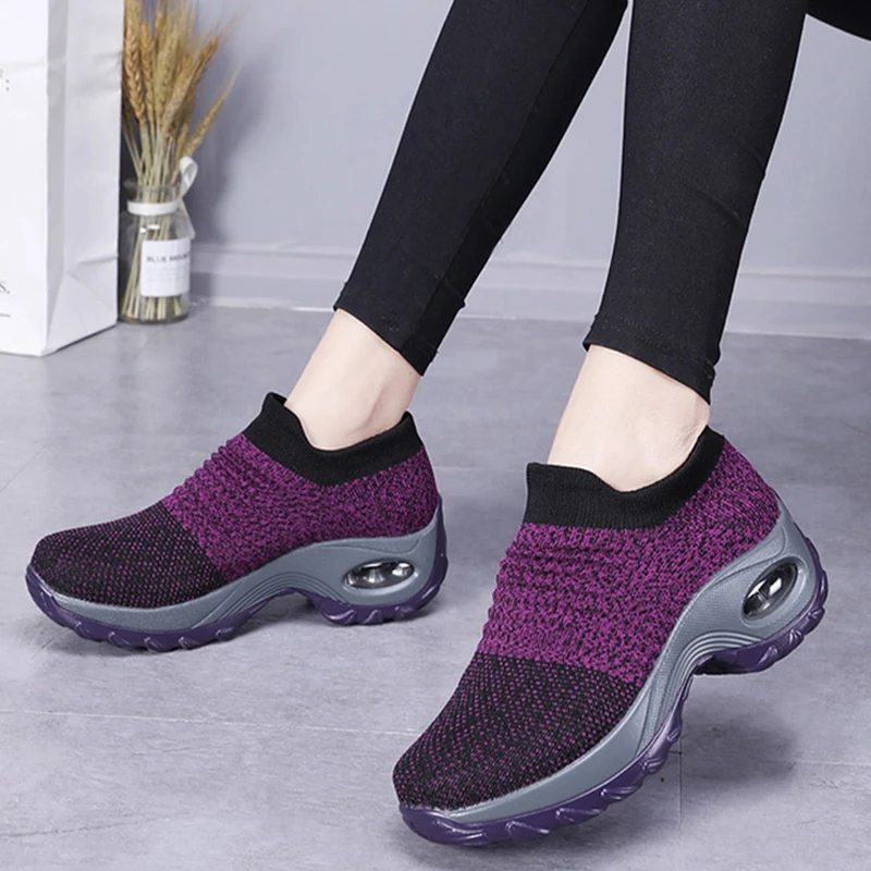 

Comfortable Women's Shoe Breathable Women's Sneakers Air Cushion Lightweight Walking Shoe For Women Flats Fashion Chunky Sneaker