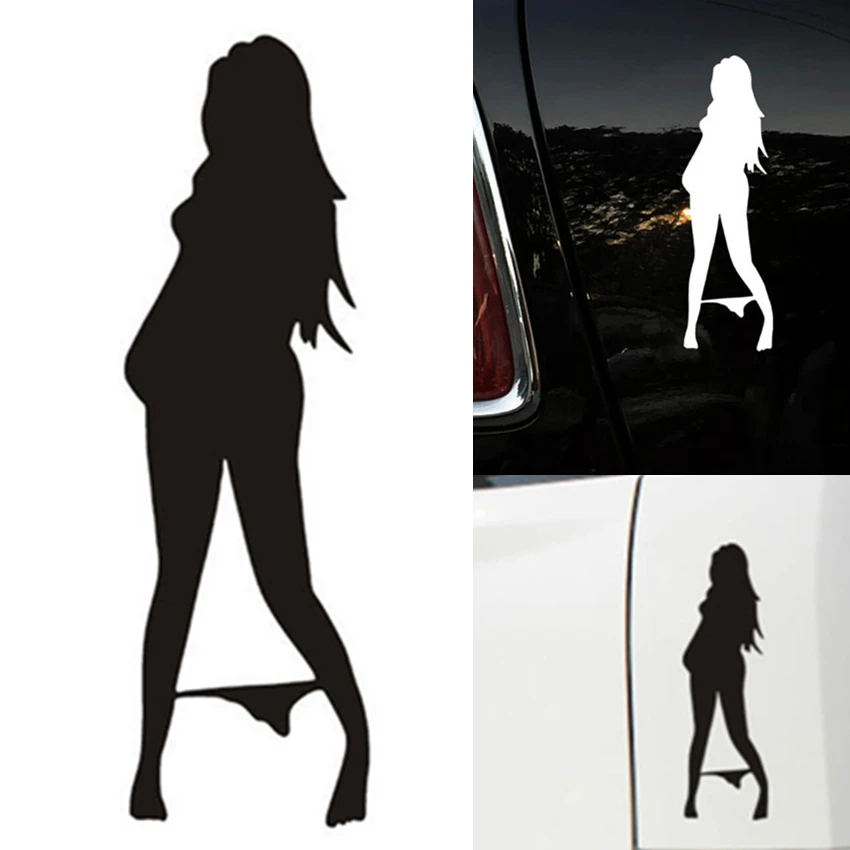 

Car Stick Black White Bikini Beauty Sexy Girl Anime Car-styling Window Vinyl Decal Accessories Sticker KK 19cm X 6cm