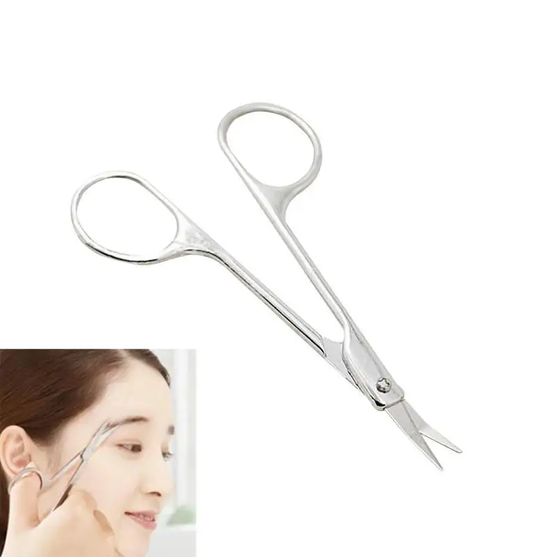 

1pc Steel Eyebrow Scissors Makeup Scissor Eyelashes Nose Hair Small Scissors Tools Beauty Makeup Tools