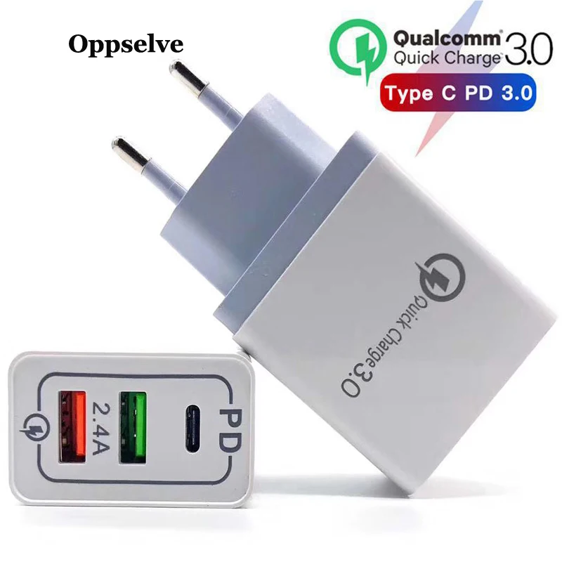 Зарядное устройство Oppselve с несколькими USB-портами и поддержкой быстрой зарядки 30
