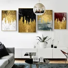 Скандинавская абстрактная мраморная текстура, холст, живопись, золотые постеры и принты, настенные художественные картины, гостиная, спальня, украшение для дома