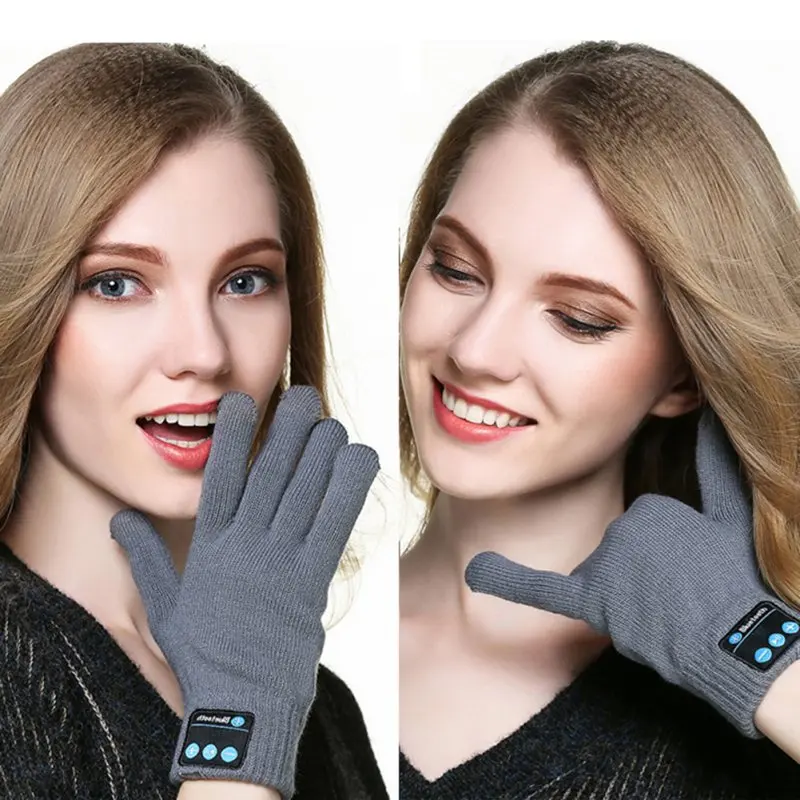Bluetooth 3,0 женские перчатки Зимние перчатки вязаные варежки для мобильного телефона