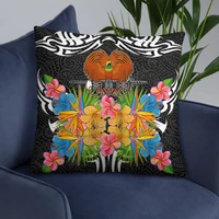 papua new guinea pillow coat of arms with tropical flowers pillowcases throw pillow cover home decoration