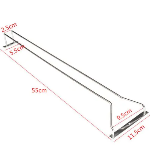 

AA 55cm Stainless Steel Wine Rack Glass Holder Hanging Bar Hanger Shelf
