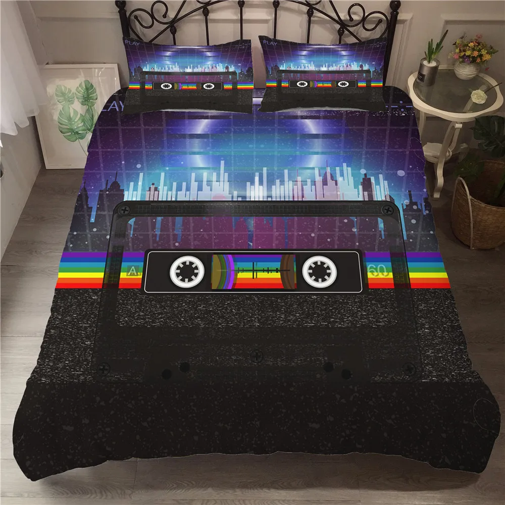 Comforter Set Color Tape Notes Printed Home Textiles Duvet Cover with Pillowcsaes Bed Linen Bedroom Clothes | Дом и сад