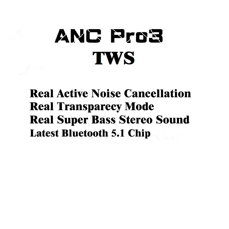 ANC TWS 2020 Новые беспроводные наушники Bluetooth 5 Наушники активное шумоподавление и