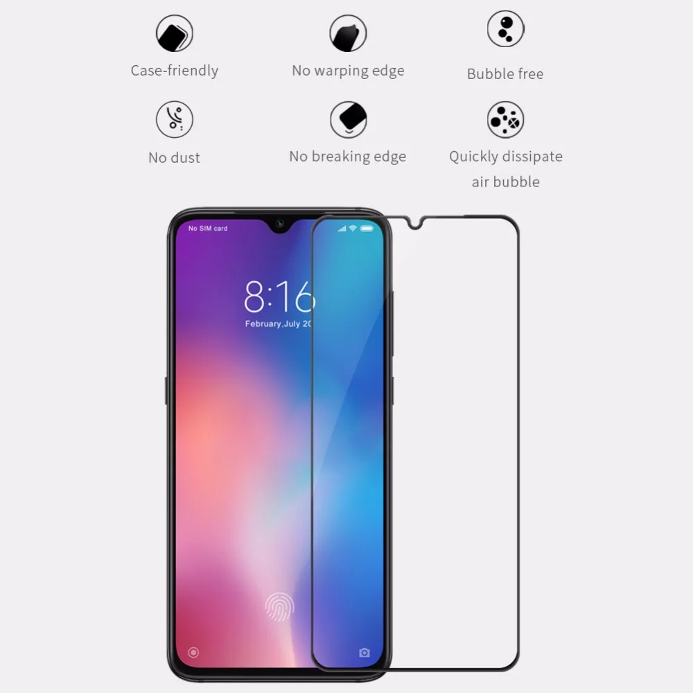 10 шт. NILLKIN XD CP+ MAX Антибликовая Защитная пленка для экрана Xiaomi mi9/Mi9 Explorer 3D защитная пленка из закаленного стекла