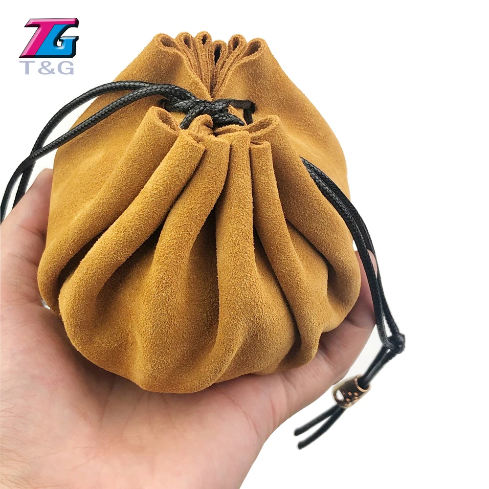 Кожаный мешок на шнурке сумка для кости упаковочная хранения многогранного Куба