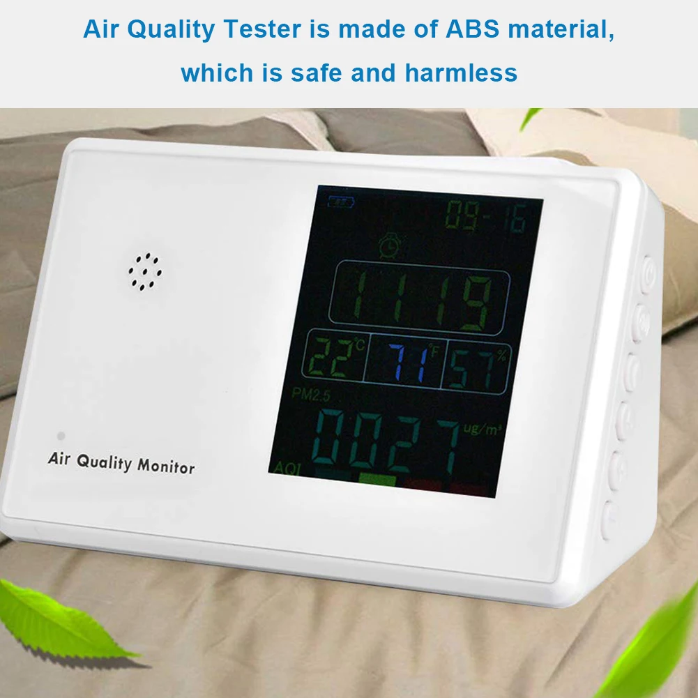 

co2 meter HCHO PM2.5 monitor Hygrothermograph Alarm Clock co2 Tester Digital Air Quality Monitor Formaldehyde Gas Analyzer