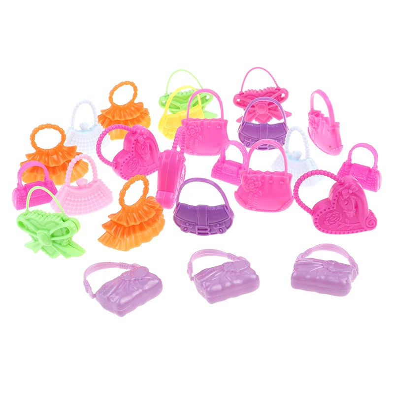

8 Pcs Mixed Styles Doll Bags Accessories Toy Colorized Fashion Morden Bags For Doll Birthday Xmas Gift Randomly Colors