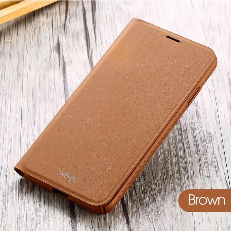 Винтажный кожаный чехол-книжка с откидной крышкой для iPhone 7, 8 Plus, X, 10, XS, Max, XR, S, книжка-книжка, чехол-книжка с откидной крышкой для Apple iPhone, XR, флип-чехол - Цвет: Brown