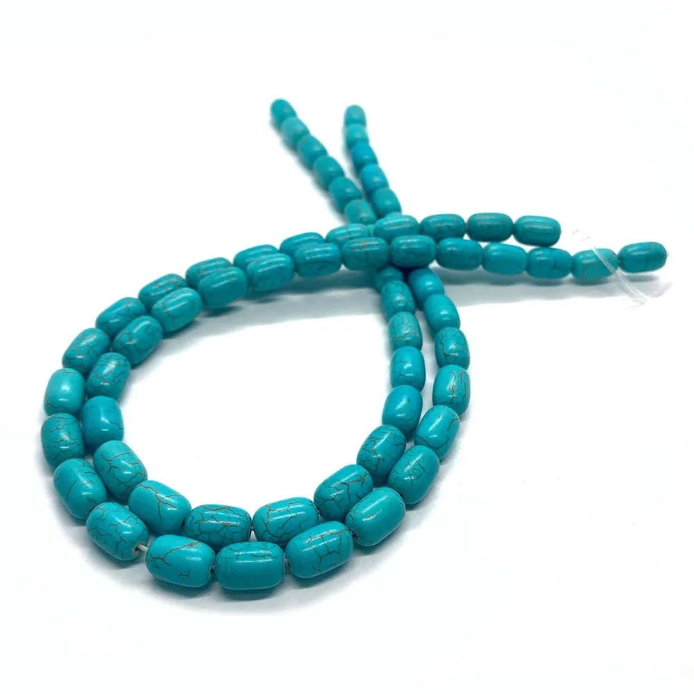 

Wholesale Spot Pupa-shaped Blue Turquoise Beads 8x12mm Turquoise Loose Beads DIY Handmade Necklace Bracelet Jewelry Accessories