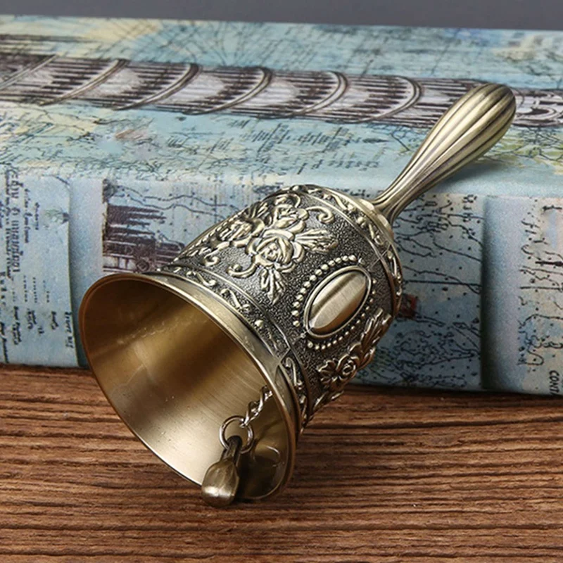 

1 Pcs Hand Call Bell Multi-Purpose Bells Silver & 1 Pcs Ceramic Candle Heater Tea Pot Heating Base