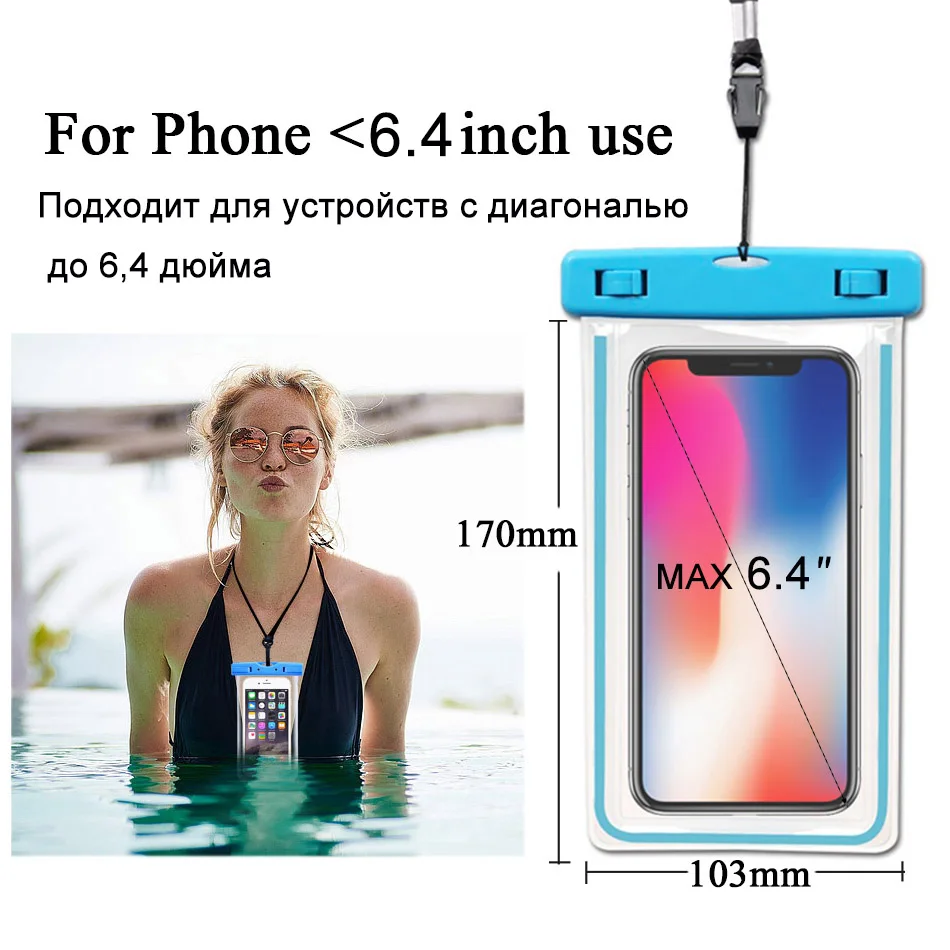 Водонепроницаемый чехол для подводной фотографии съемки менее 6 4 дюйма