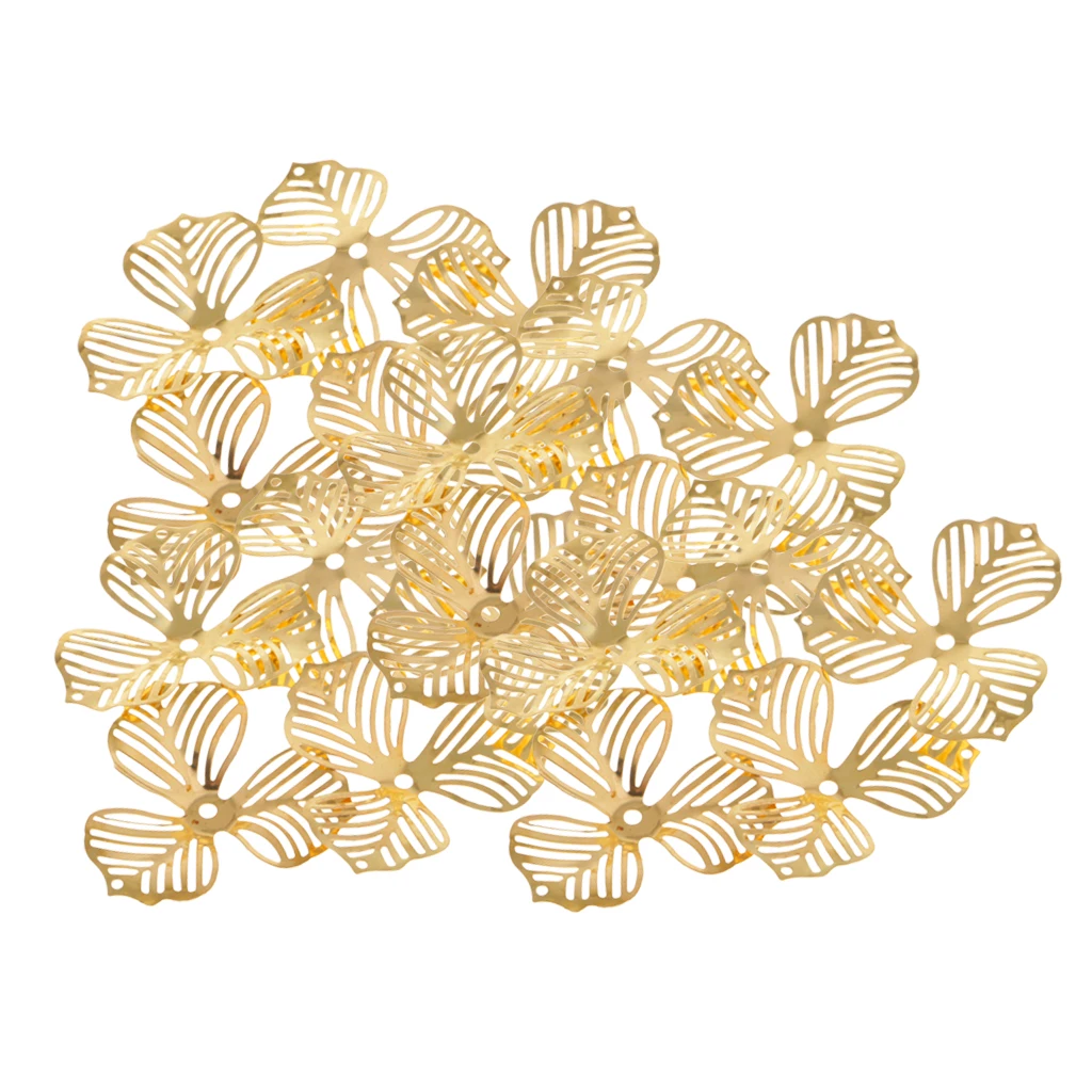 

20pcs Flower Shaped Beads for DIY Making Hair Jewelry Accessories 30mm