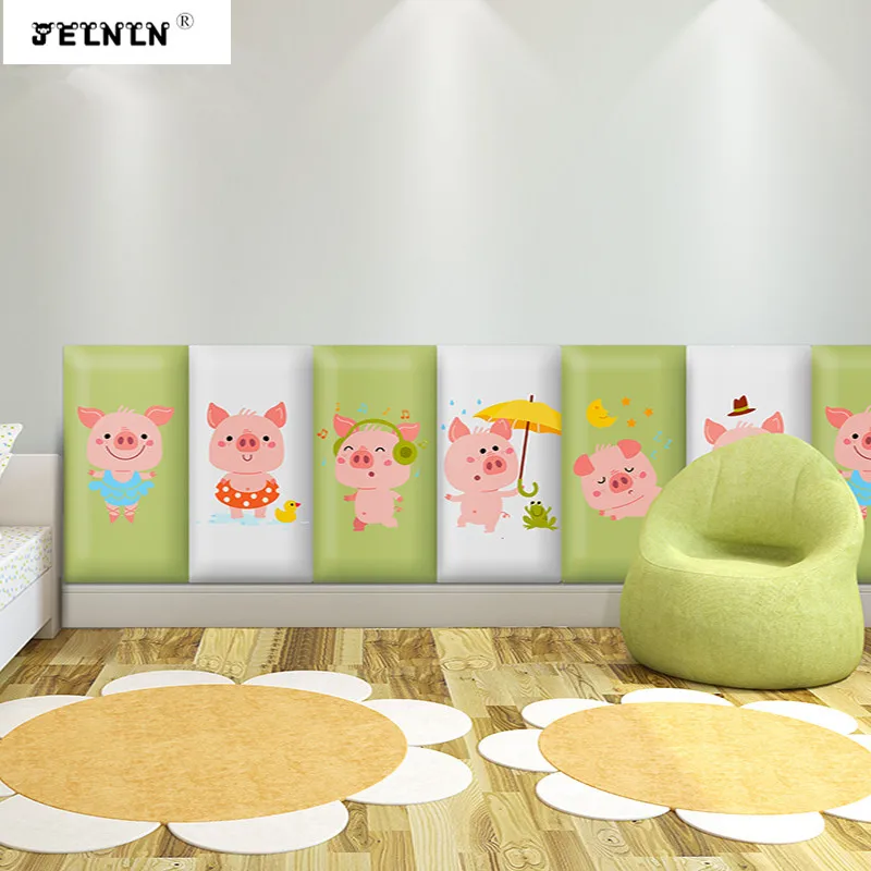 Мультяшный животный узор детская комната столкновения мультфильм мягкая сумка